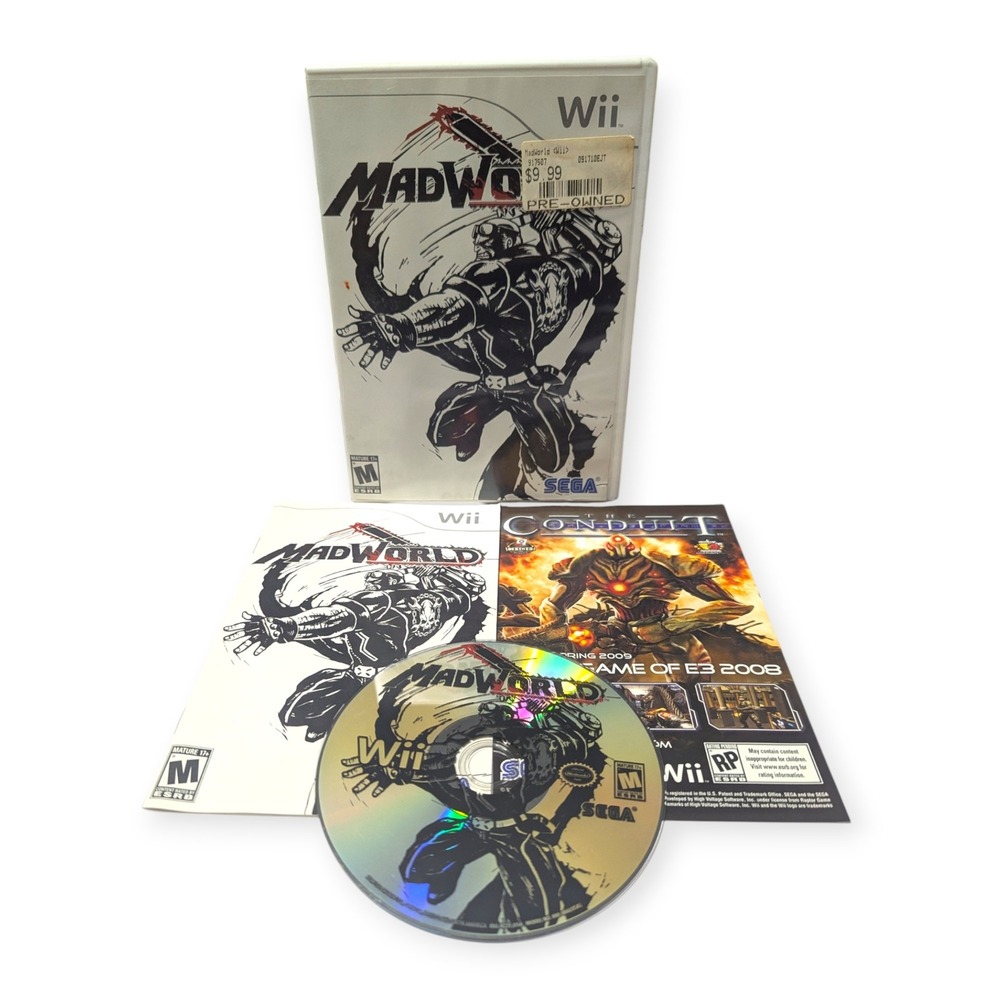 MadWorld Nintendo Wii SEGA Action Game CIB Complete with Manual PlatinumGames